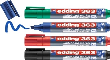 Een Edding whiteboard marker E-363, geassorteerde kleuren, blister van 4 stuks koop je bij Supplierz BV