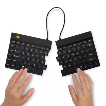 Een R-Go Split Break ergonomisch Bluetooth toetsenbord, qwerty, zwart koop je bij ShopXPress