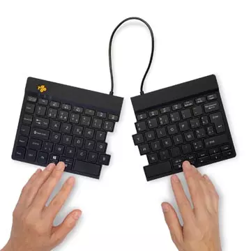 Een R-Go Split Break ergonomisch Bluetooth toetsenbord, azerty, zwart koop je bij ShopXPress