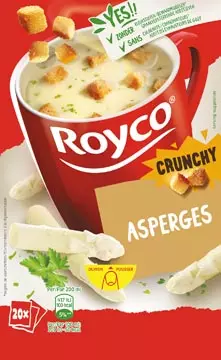 Een Royco Minute Soup asperges, pak van 20 zakjes koop je bij ShopXPress