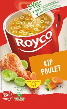 Een Royco Minute Soup kip, pak van 25 zakjes koop je bij ShopXPress