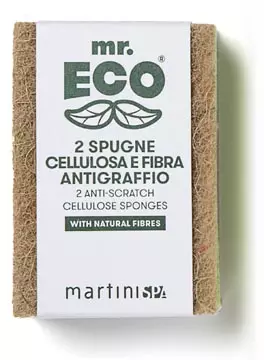 Een Mr. Eco schuurspons ft 9,8 x 6,8 x 2 cm, krasbestendig, pak van 2 stuks koop je bij ShopXPress