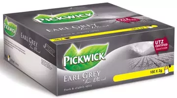 Een Pickwick thee, Earl Grey, pak van 100 stuks koop je bij ShopXPress