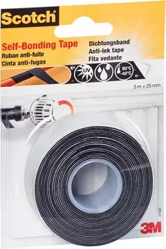 Een Scotch reparatieplakband anti-lek, ft 25 mm x 3 m, zwart, blisterverpakking koop je bij ShopXPress