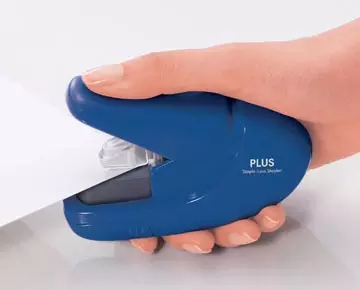 Een Plus nietloze nietmachine, blauw koop je bij ShopXPress