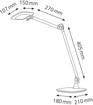 Een Hansa bureaulamp E-Motion, LED-lamp, zilver koop je bij ShopXPress