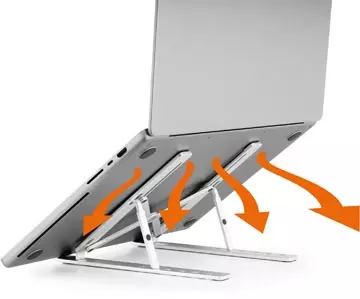 Een Durable Fold laptopstandaard, zilver koop je bij ShopXPress