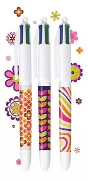 Een Bic Colours Décor Limited Edition 4-kleurenbalpen, medium, klassieke inktkleuren koop je bij ShopXPress