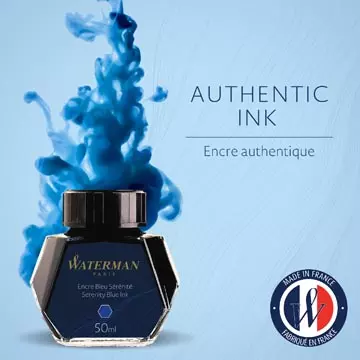 Een Waterman vulpeninkt 50 ml blauw (Serenity) koop je bij ShopXPress