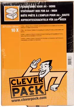 Een Cleverpack opbergdoos A4, ft 307 x 220 x 108 mm, pak van 10 stuks koop je bij ShopXPress