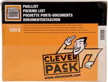 Een Cleverpack documenthouder, onbedrukt, ft 230 x 157 mm, pak van 100 stuks koop je bij ShopXPress