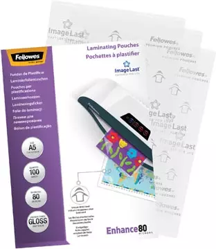 Een Fellowes lamineerhoes Enhance80 ft A5, 160 micron (2 x 80 micron), pak van 100 stuks koop je bij ShopXPress