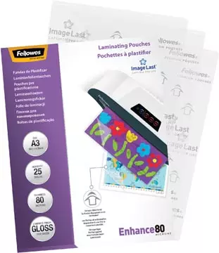 Een Fellowes lamineerhoezen Enhance80 ft A3, 160 micron (2 x 80 micron), glanzend, pak van 25 stuks koop je bij ShopXPress