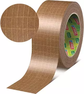 Een Tesapack ultra strong ecologo, 50 mm x 25 m, papier, bruin koop je bij ShopXPress