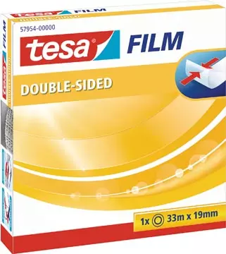 Een Tesafilm dubbelzijdige tape, ft 33 m x 19 mm koop je bij ShopXPress