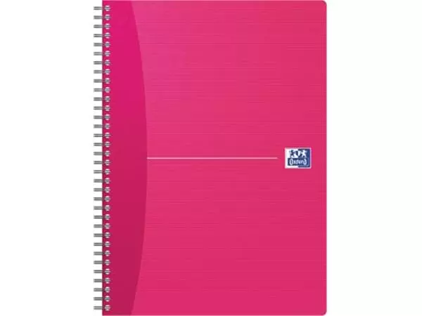 Een Oxford Office Essentials spiraalschrift, 100 bladzijden, ft A4, geruit 5 mm, geassorteerde kleuren koop je bij ShopXPress