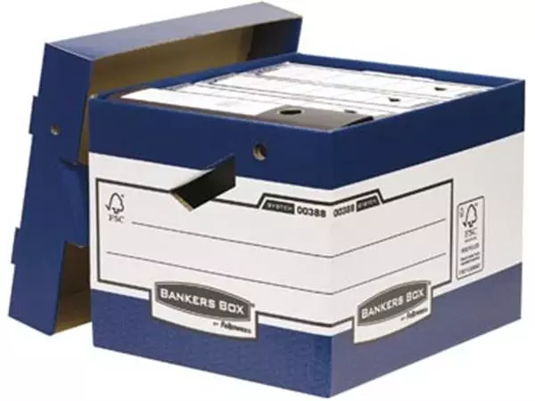 Een Bankers Box archiefdoos, formaat 33,3 x 29,2 x 40,4 cm, blauw koop je bij ShopXPress