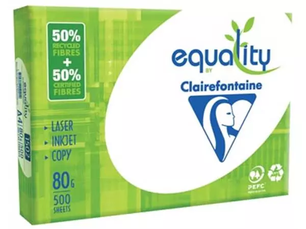 Een Clairefontaine Equality printpapier ft A4, 80 g, pak van 500 vel koop je bij ShopXPress