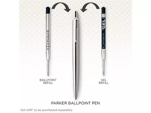 Een Parker Jotter balpen Stainless Steel CT, op blister koop je bij Supplierz BV