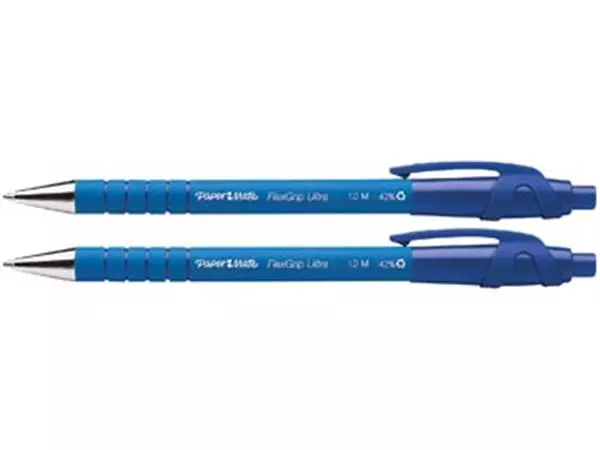 Een Paper Mate balpen Flexgrip Ultra RT medium, blauw, blister van 2 stuks koop je bij ShopXPress