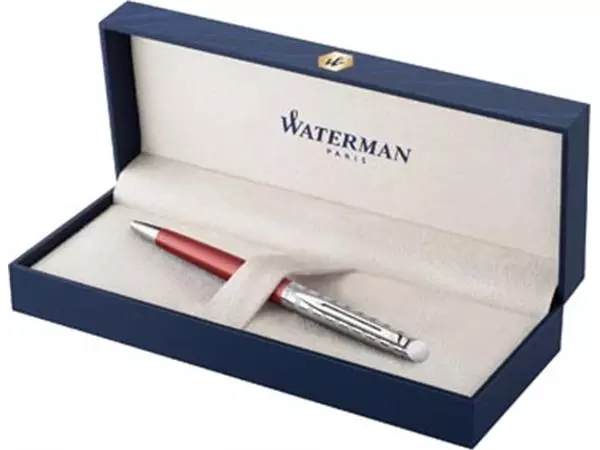 Een Waterman balpen Hémisphère Deluxe Red met palladium detail koop je bij Supplierz BV