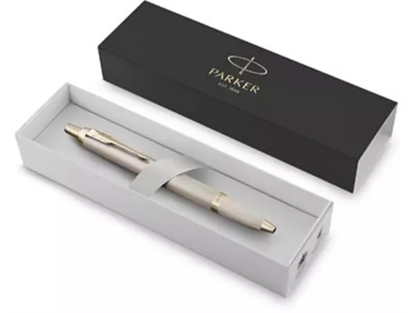 Een Parker IM Monochrome balpen Champagne, medium, giftbox koop je bij Supplierz BV