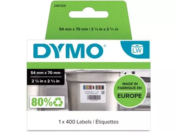 Sie können einen Dymo etiketten LabelWriter ft 70 x 54 mm, voor voedingsindustrie, wit, 400 etiketten bei Supplierz BV kaufen