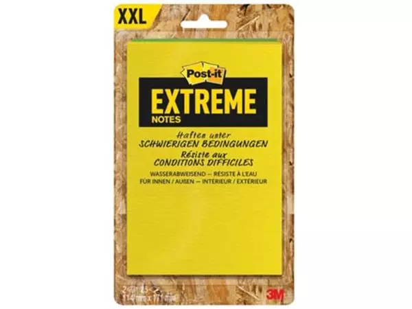 Een Post-it® Extreme Notes, ft 114 x 171 mm, 2 blokken van 25 blaadjes, geassorteerde kleuren koop je bij ShopXPress