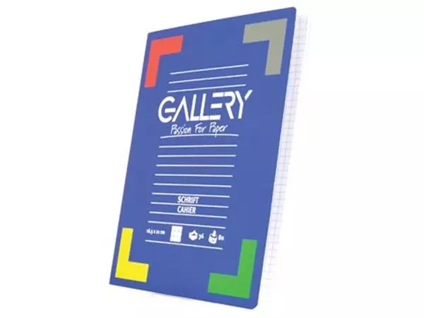 Een Gallery schrift, ft 16,5 x 21 cm, geruit 5 mm, 72 bladzijden koop je bij ShopXPress