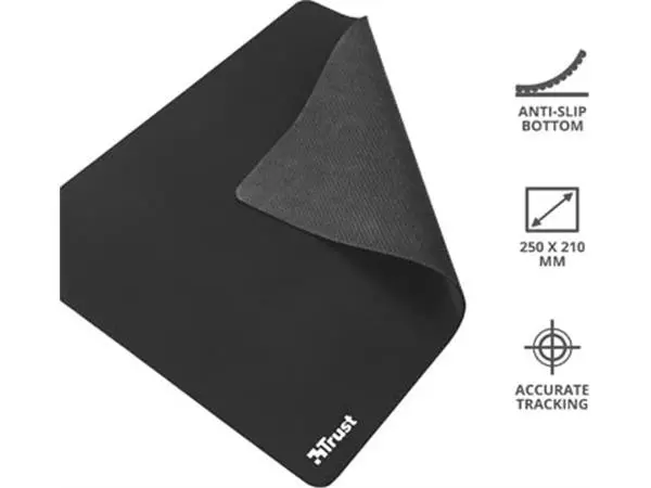 Een Trust Mouse Pad M, muismat, zwart koop je bij Supplierz BV