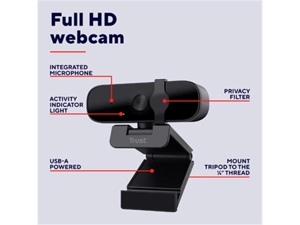 Buy your Trust Tanor Full HD webcam at Supplierz BV