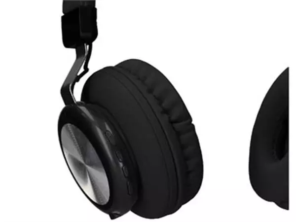 Een Ksix draadloze hoofdtelefoon met geïntegreerde microfoon, speeltijd: 6 uur, zwart koop je bij ShopXPress