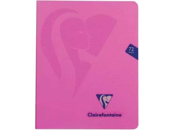 Een Clairefontaine schrift mimesys voor ft A5, 72 bladzijden, kaft in PP, geruit 5 mm, geassorteerde kleuren koop je bij ShopXPress