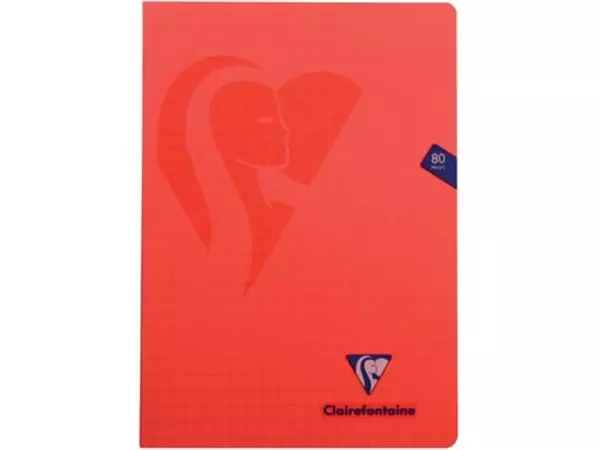 Een Clairefontaine schrift mimesys voor ft A4, 80 bladzijden, kaft in PP, geruit 10 mm, geassorteerde kleuren koop je bij ShopXPress