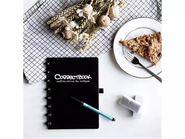 Een Correctbook A5 Original: uitwisbaar / herbruikbaar notitieboek, gelijnd, Ink Black (zwart) koop je bij ShopXPress