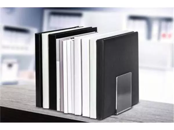 Een MAUL boekensteun acryl 10X8X10cm set 2 helder transparant koop je bij ShopXPress