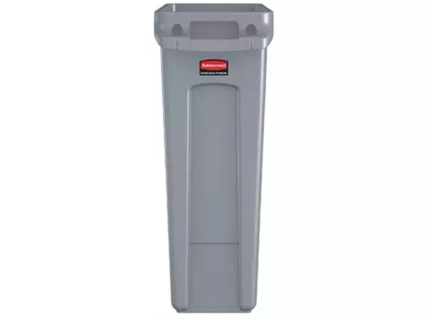 Een Rubbermaid afvalcontainer Slim Jim, 87 liter, grijs koop je bij ShopXPress