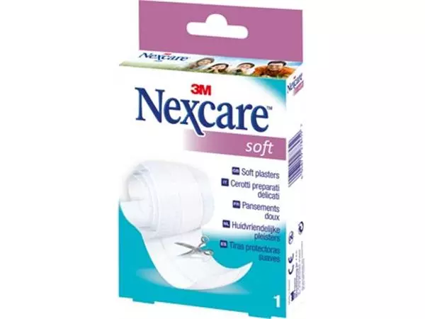 Een 3M pleister Nexcare Soft Pleister, ft 8 cm x 1 m, te verknippen koop je bij ShopXPress