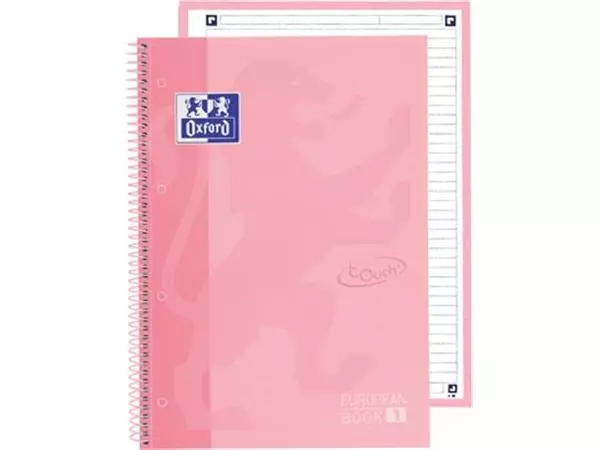 Vous pouvez acheter un Oxford School Touch bloc spirale, ft A4+, 160 pages, ligné, rose pastel chez Supplierz BV