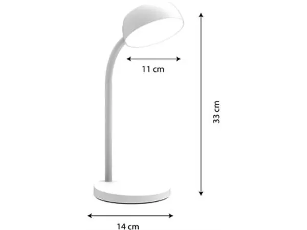 Een Unilux bureaulamp Tamy, LED, wit koop je bij Supplierz BV