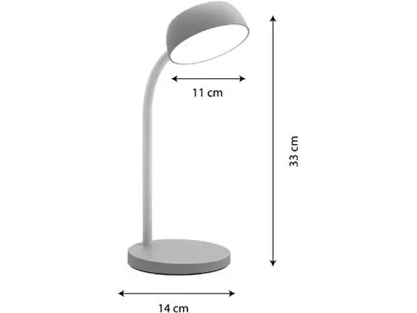 Vous pouvez acheter un Unilux lampe de bureau Tamy, LED, gris chez Supplierz BV