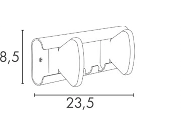 Buy your Unilux muurkapstok Aurora, wit, 2 haken at Supplierz BV