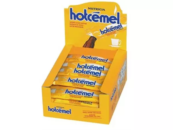 Een Hotcemel chocoladepoeder, pak van 25 zakjes koop je bij ShopXPress