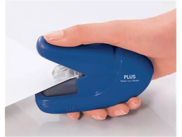 Buy your Plus nietloze nietmachine, blauw at Supplierz BV