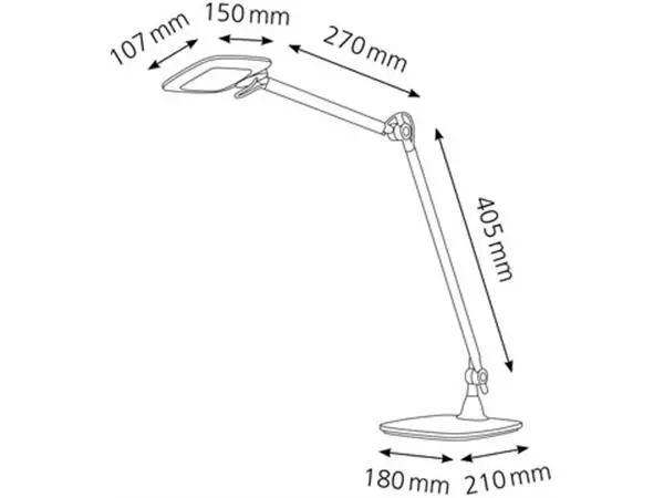 Een Hansa bureaulamp E-Motion, LED, zilver koop je bij ShopXPress