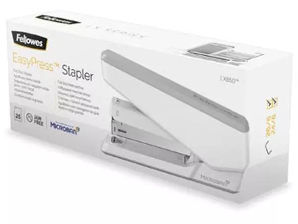 Vous pouvez acheter un Fellowes agrafeuse LX850 Easy Press, full strip, 25 feuilles, blanc chez Supplierz BV