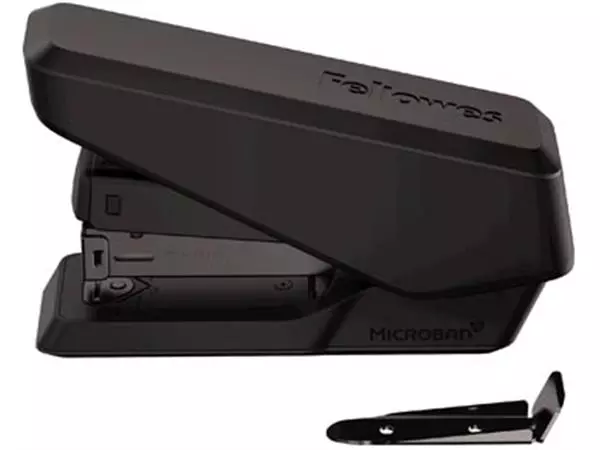 Een Fellowes LX840 EasyPress nietmachine, met Microban, half strip, 25 blad, zwart koop je bij ShopXPress