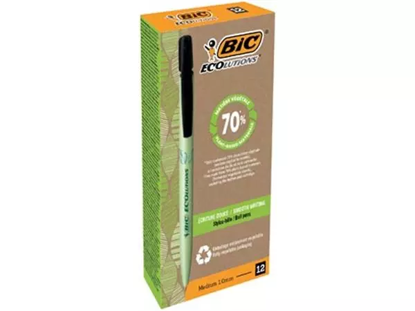 Een Bic Media Clic Bio-based Ecolutions balpen, zwart koop je bij ShopXPress