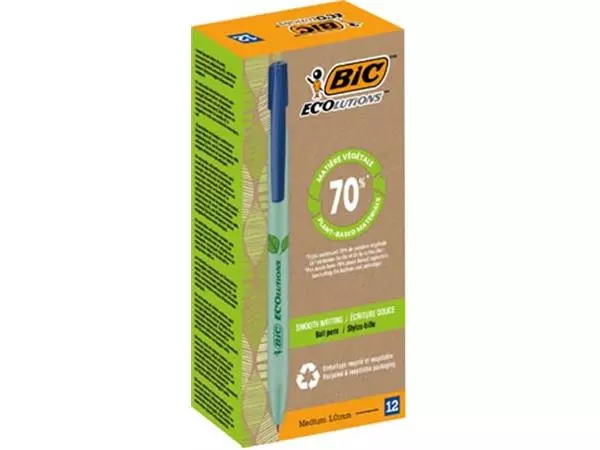 Een Bic Media Clic Bio-based Ecolutions balpen, blauw koop je bij ShopXPress