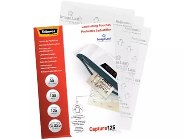 Buy your Fellowes lamineerhoes Capture125 ft A5, 250 micron (2 x 125 micron), pak van 100 stuks at Supplierz BV